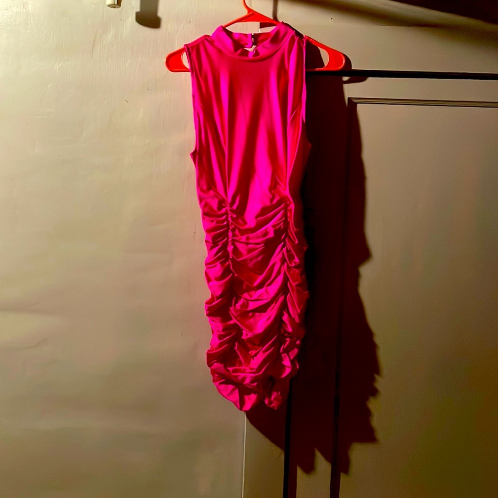 Hot pink short dress
